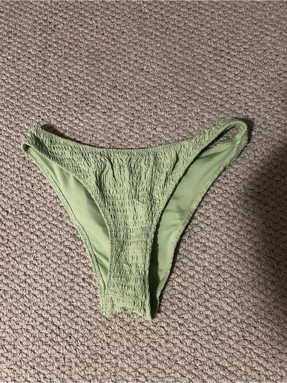 H&M Light Green Smocked Bikini Bottom